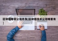 区块链哪家公司开发[区块链技术公司哪里有]